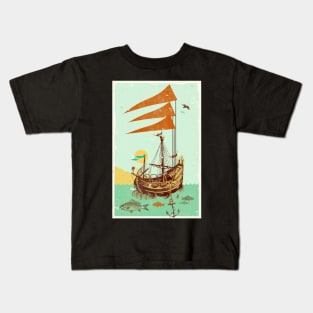 VINTAGE GALLEON Kids T-Shirt